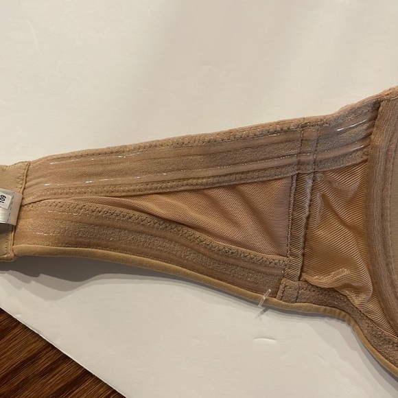 SOMA Embraceable Strapless full coverage bra underwire warm amber / tan 34DD - Picture 8 of 13
